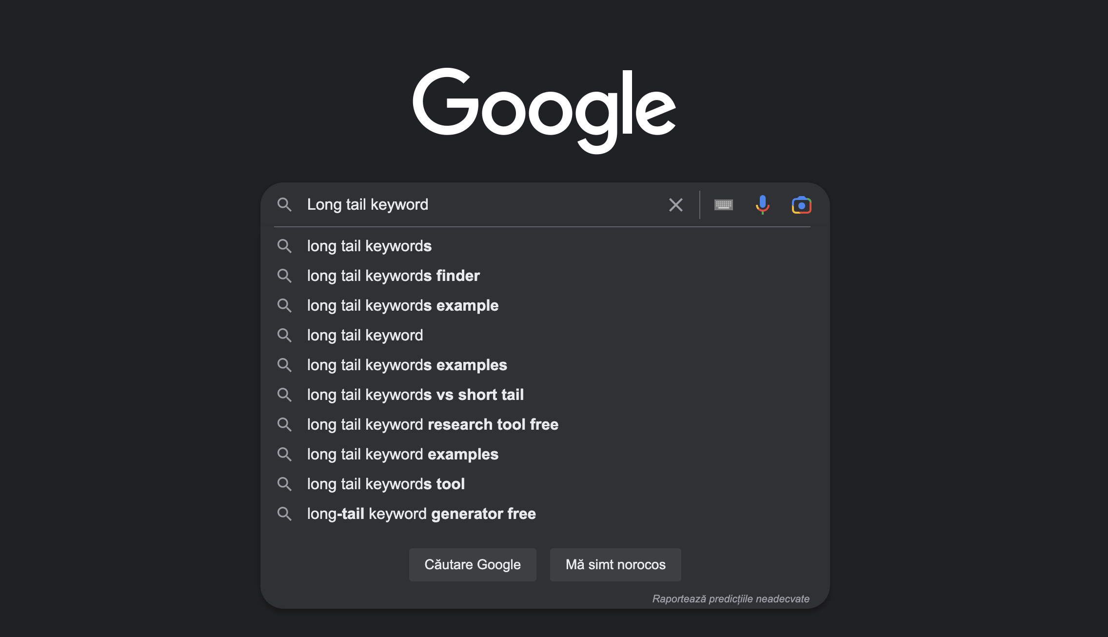 What is the Long Tail keyword?